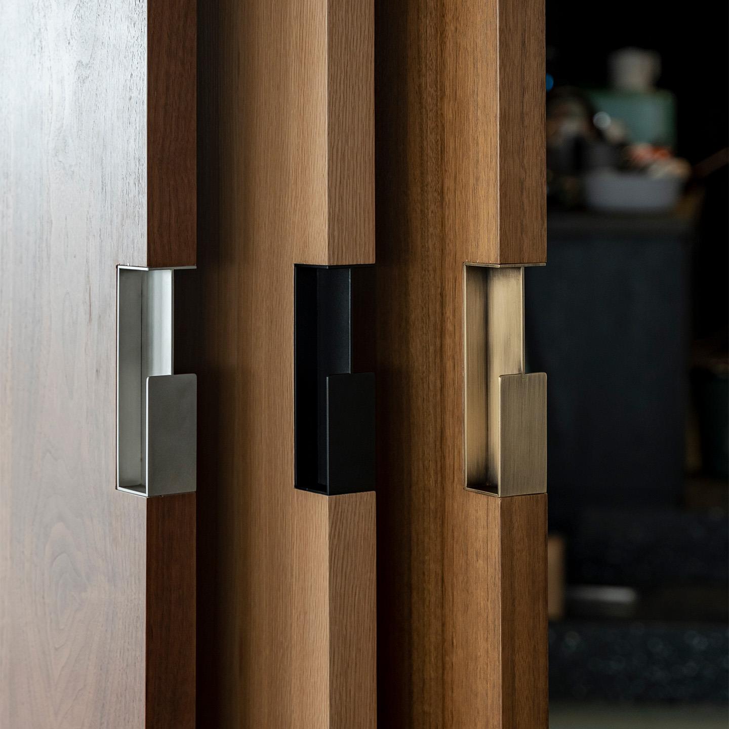 口袋门隐形拉手幽灵门推拉门内嵌移门柜门衣柜不锈钢嵌入式把手