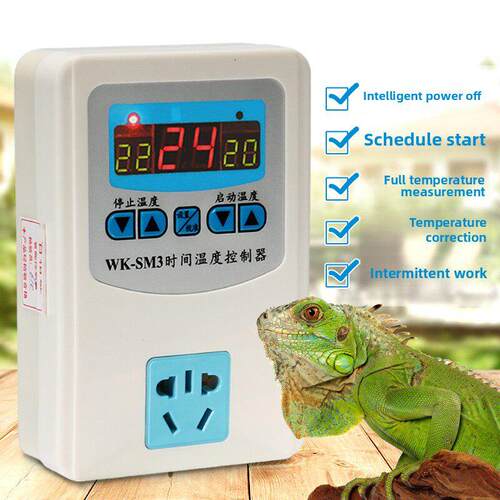 龟箱恒温器爬行动物箱鹦鹉孵化器爬行动物智能恒温器鱼缸恒温器温