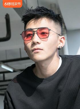 enson9碳纤维超轻夜视偏光太阳镜 时尚简约黑框墨镜飞行员潮眼镜