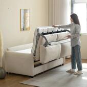 云清素履北欧可折叠沙发床两用科技布小户型客厅2025年羽绒沙发床