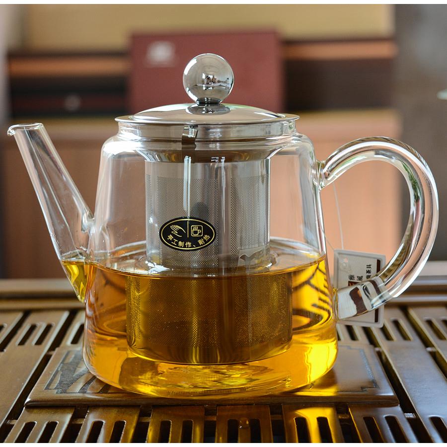 雅风耐高温玻璃茶壶大容量花茶壶家用普洱红茶壶不锈钢过滤泡茶壶
