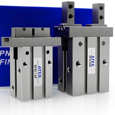 气动手指气缸夹加长导轨HFTKL/HFKL10/16/20/25B/N/F平行气缸夹爪