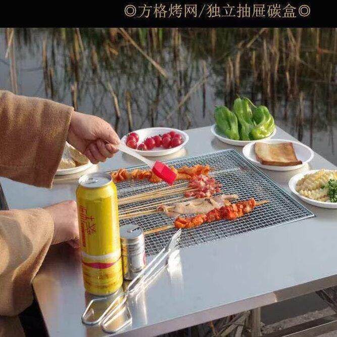 烧烤炉户外煤炉炭烤炉自用双面耐用大型炉子烤网烤肉简易烤茶火架