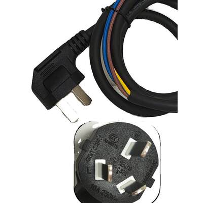 电动水桶电源线国家标准纯铜芯线耐高温3头插头电源线橡皮线16A10