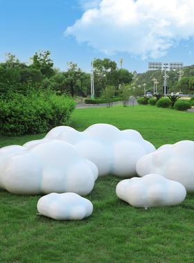 园林景观彷真云朵座椅装饰户外风景区双人秋千坐凳公园云朵凉亭摆