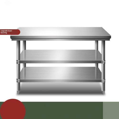 家用不锈钢工作台桌柜拆装双层三层饭店厨房操作台包装台面台面板