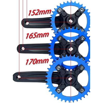 山地车方孔152mm曲柄104BCD正负齿牙盘单34t盘非一体齿盘32T38T