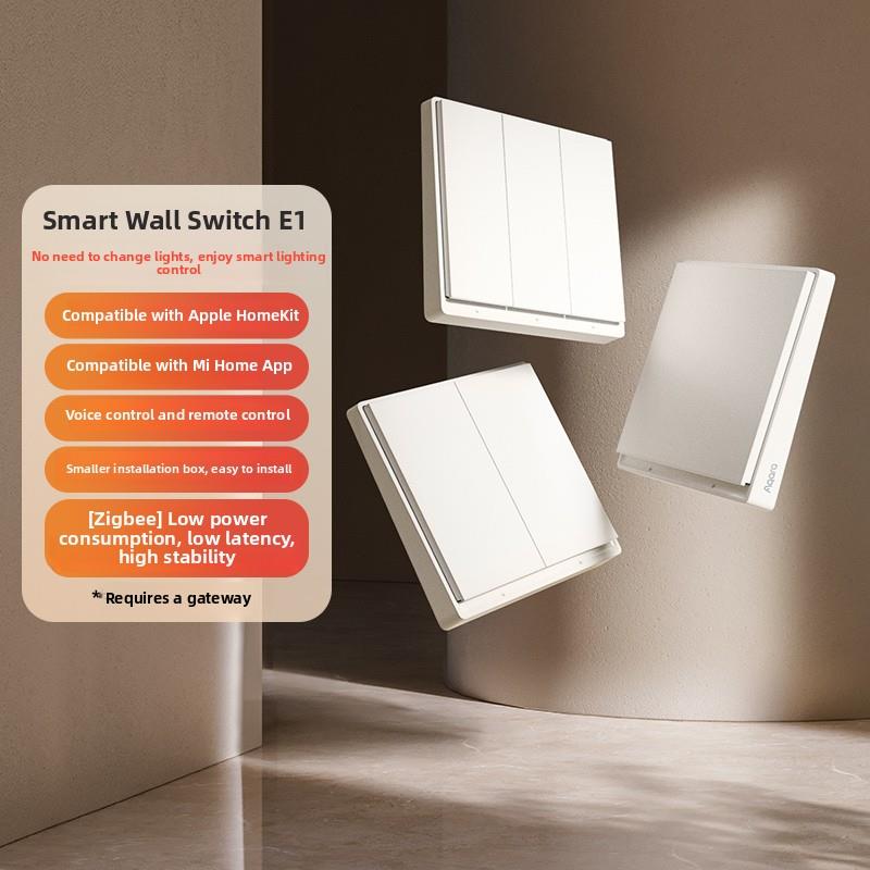 Aqara Lumi连创智能墙开关E1已接入Mijia Homekit全屋智能控制面