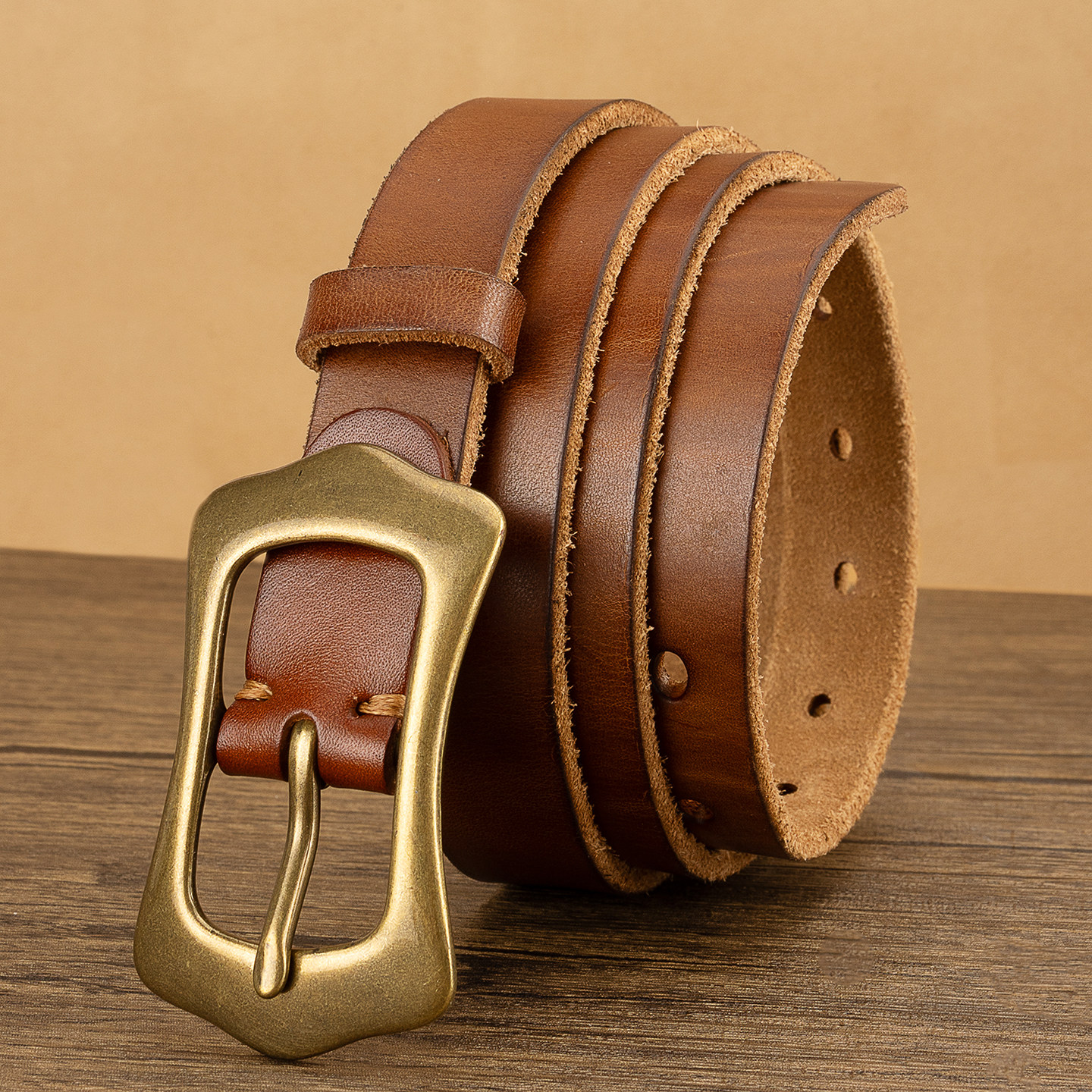 皮带女款真皮纯牛皮休闲百搭复古针扣腰带细配裙子装饰简约裤带