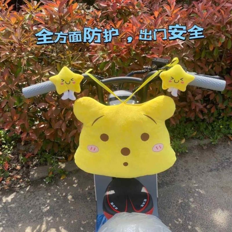 电动车摩托车儿童前置防撞头防碰头垫宝宝青蛙防撞包电瓶车防撞垫