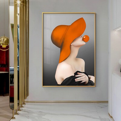 速发艺挂美人物装饰画简约玄关楼梯术道走廊壁画进门主卧室过画