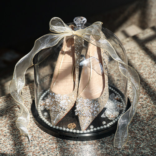 速发藏婚创神器堵门整鞋婚蛊盒带锁结婚接亲道具鞋意套圈盒子婚礼