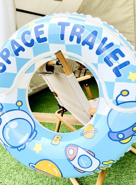 速发儿童游泳下双气囊太空圈宝宝腋人圈游泳装备男浮圈充气救生圈