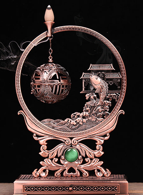 速发复古吊式倒流香炉款新香薰摆件个性沉香炉线香炉盘香炉家用香