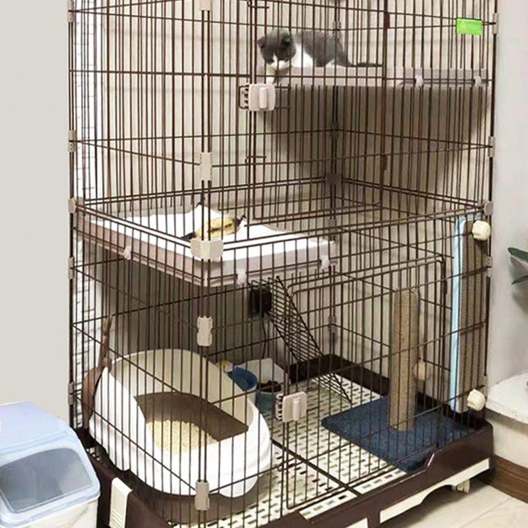 猫笼子家用超大自由空间室内带厕所一体猫别墅两层猫咪猫舍小猫笼