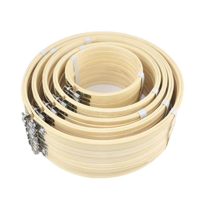 竹圈十字绣双圈绣绷可调节刺绣竹圈大号十字绣圈DIY刺绣工具