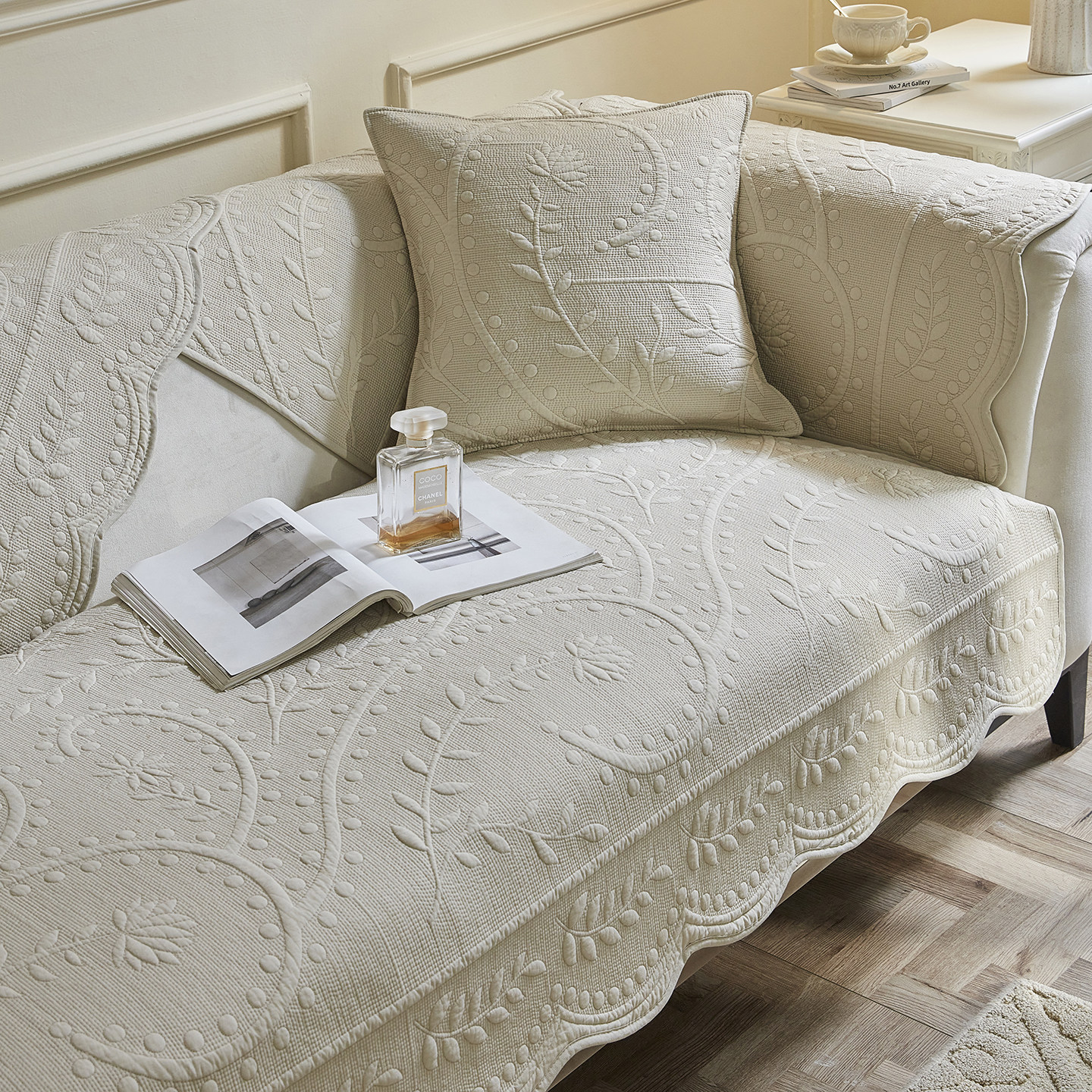 四季通用全棉沙发垫防滑加厚纯棉沙发巾罩套盖布艺飘窗垫贵妃组合,居家布艺,沙发垫,淘宝优惠券,粉丝福利购,淘宝优惠卷