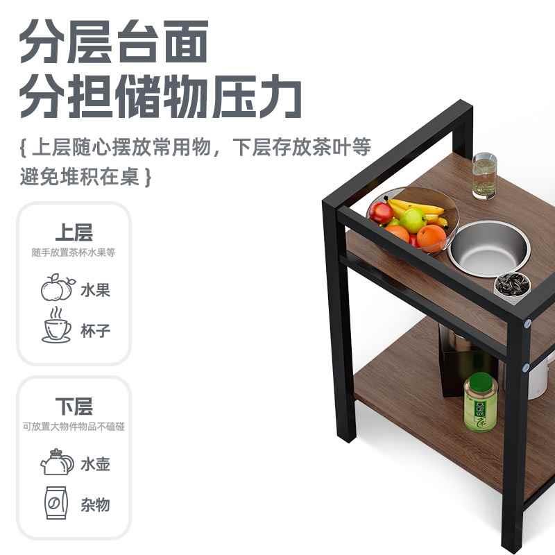 麻将桌小边几茶水架麻将机专用烟灰缸双层茶几棋牌室通用置物新品