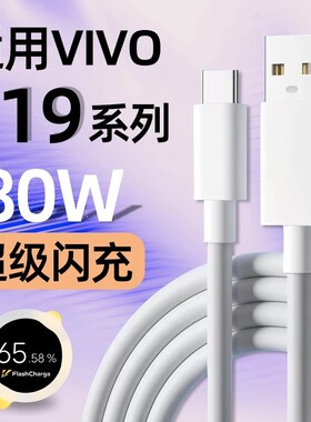 适用vivoS19数据线80W快充VIVOS19Pro手机充电线8A闪充TYPEC加长VIVO S19充电器头线S19Pro十九充电线正品线