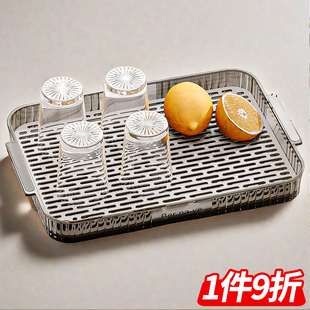 加厚杯子置物架水杯收纳架家用茶杯放置盘放杯子的托盘茶盘沥水盘