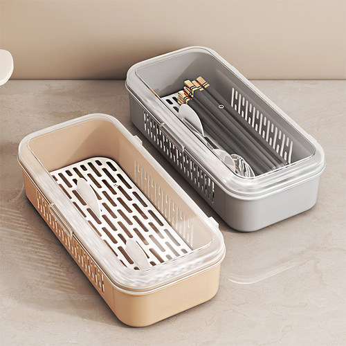 带盖筷子笼家用沥水餐具收纳盒