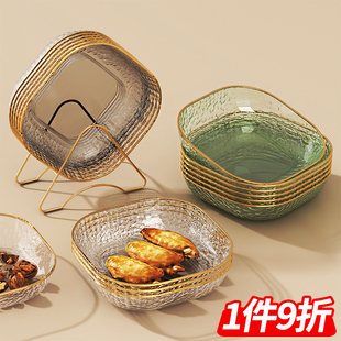 吐骨碟家用餐桌吐骨头盘碟垃圾盘轻奢塑料骨碟零食盘底座收纳水果