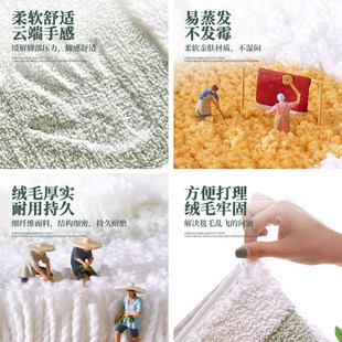 家用卫生间门口地毯浴室防滑Z垫吸水脚垫 厂家卡通小雏菊植绒地垫