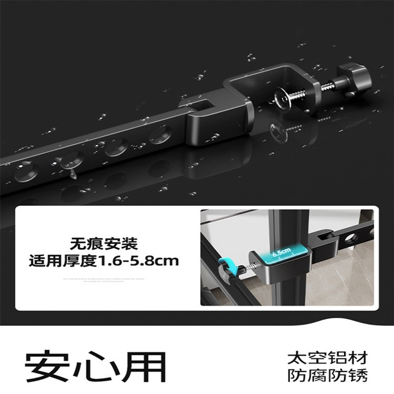 卡扣式阳台防盗i窗晾衣架窗外家用旅行晾晒神器窗框护栏加厚晾晒