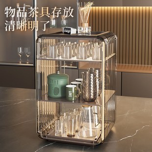防尘杯子收纳置物架轻奢高颜值可叠加G透明客厅办公室桌面橱柜杯