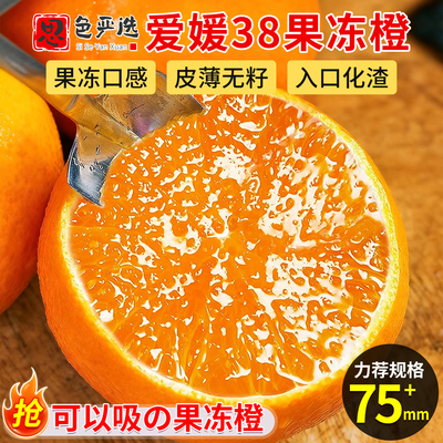 四川爱媛38号果冻橙新鲜橙子当季水果9斤整箱包邮榨汁专用正宗甜