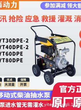 厂家直销2寸3寸4寸6柴油机抽水泵移动便携式手推车YT40DPE-2