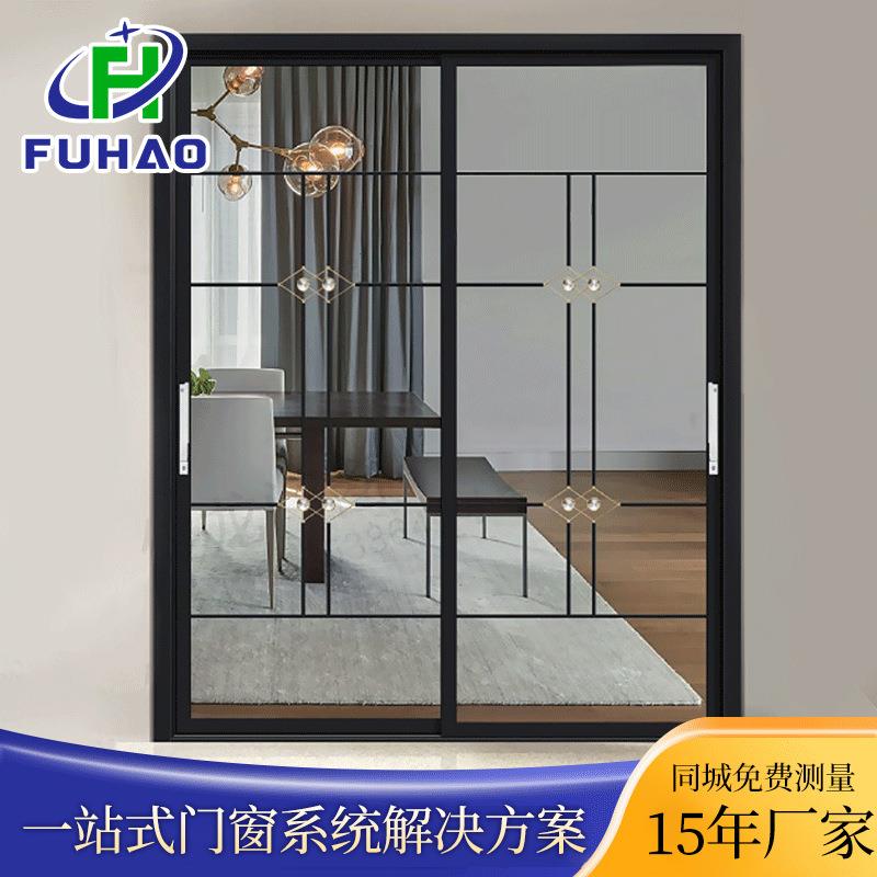 厕所门铝合金谷仓门玻璃门钛镁铝合金推拉门隔断门厂家直供
