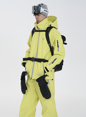 KEEPMONEY春雪破冰战术机能滑雪服套装男女单板防水冬季滑雪衣裤
