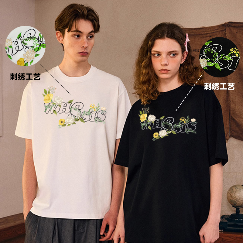 休闲创意刺绣logo常规款免烫处理