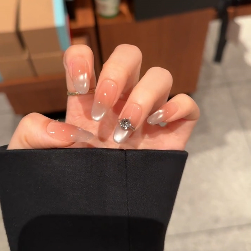 植兔手工穿戴甲2025年新款杏仁甲猫眼黑皮KT戒指婚甲可爱显白美甲,彩妆/香水/美妆工具,穿戴甲/甲片,淘宝优惠券,粉丝福利购,淘宝优惠卷