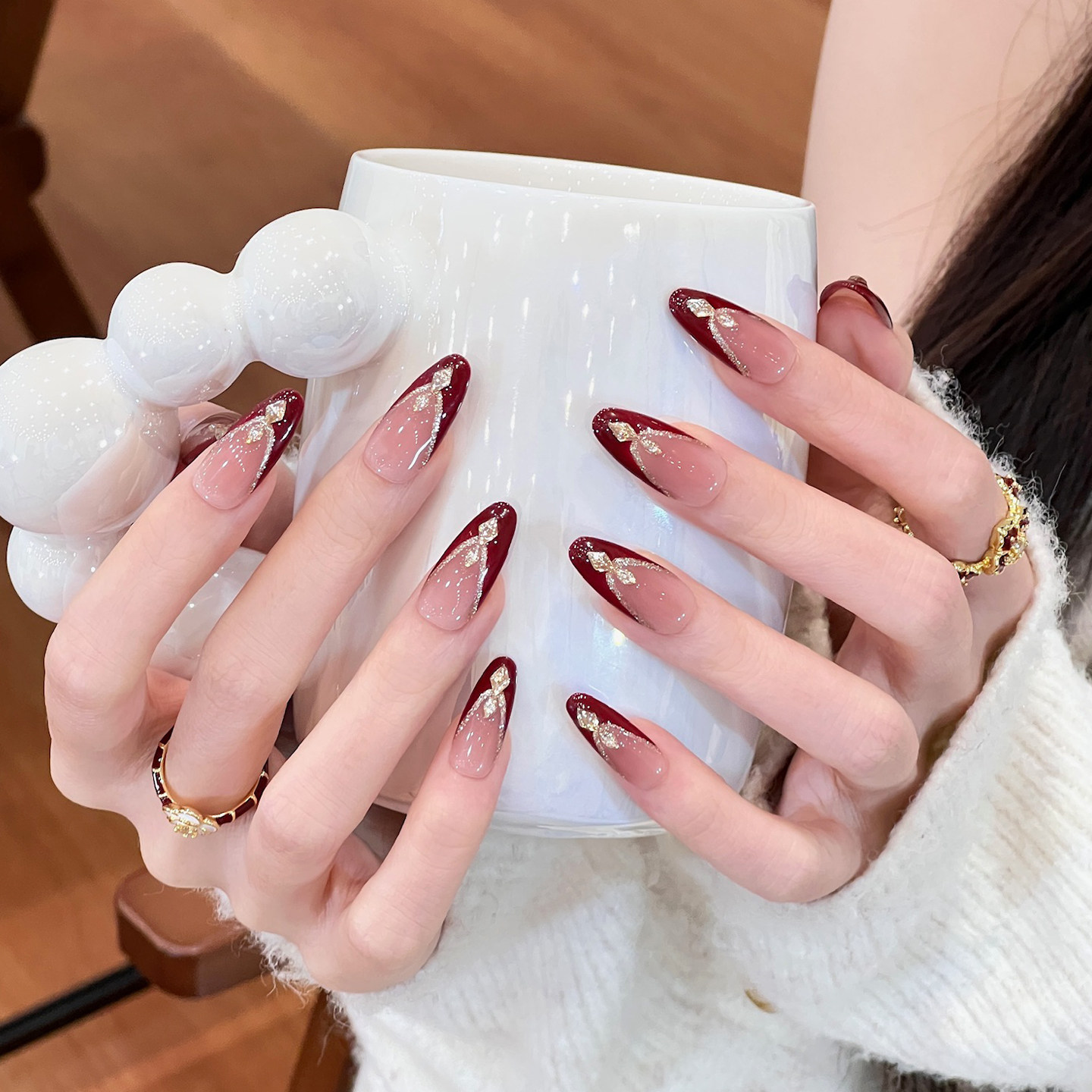 植兔法式穿戴甲中长款2026年新款高级感碎钻红色美甲拍婚纱照贴片,彩妆/香水/美妆工具,穿戴甲/甲片,淘宝优惠券,粉丝福利购,淘宝优惠卷