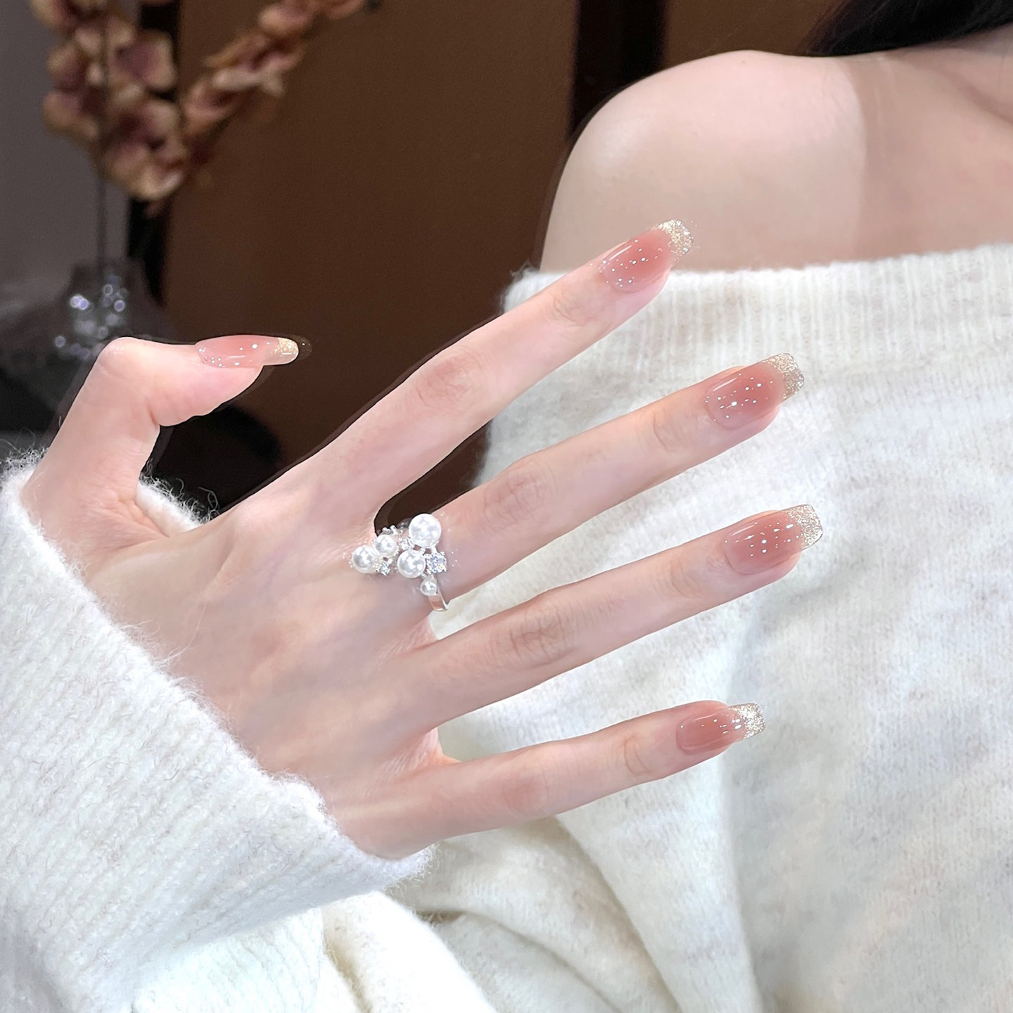 植兔穿戴甲短款高级感金闪水光猫眼显白美甲裸色腮红新款秋冬甲片,彩妆/香水/美妆工具,穿戴甲/甲片,淘宝优惠券,粉丝福利购,淘宝优惠卷