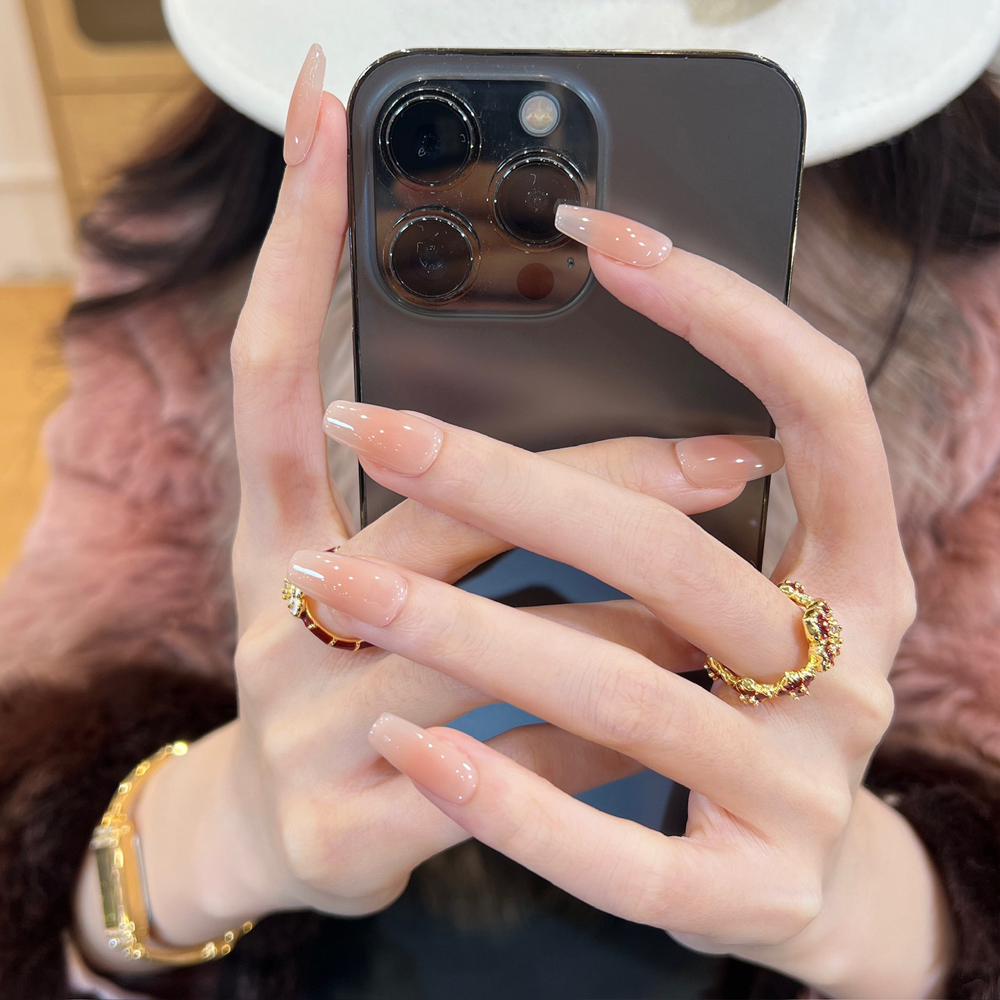 植兔纯手工冰透渐变裸色美甲穿戴甲拍婚纱照中长款高级感指甲贴片,彩妆/香水/美妆工具,穿戴甲/甲片,淘宝优惠券,粉丝福利购,淘宝优惠卷