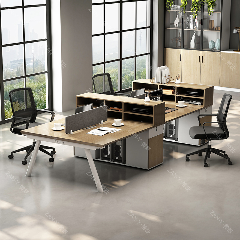 办公室办公桌简约双人位面对面职员电脑桌椅组合员工工位卡座