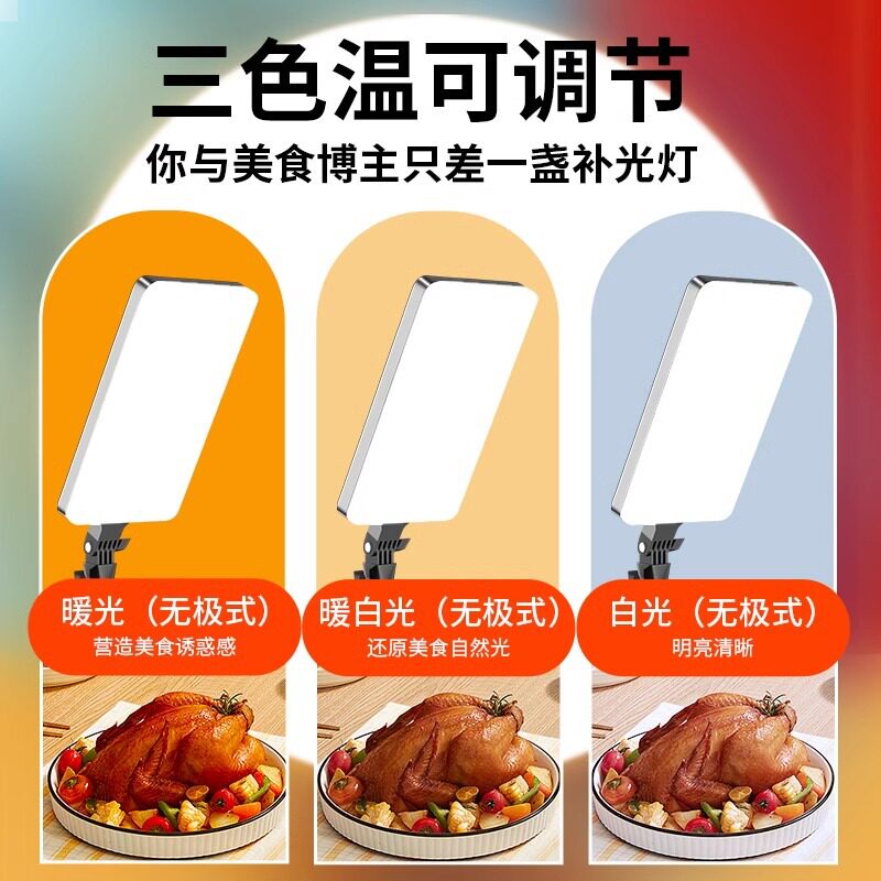 美食补光灯led摄影拍摄专