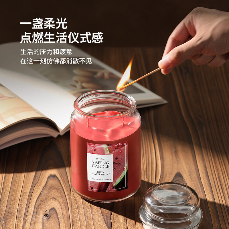 雅风圣诞热销大罐550g蜡烛香氛精油无烟大豆蜡高端伴手礼香薰蜡烛