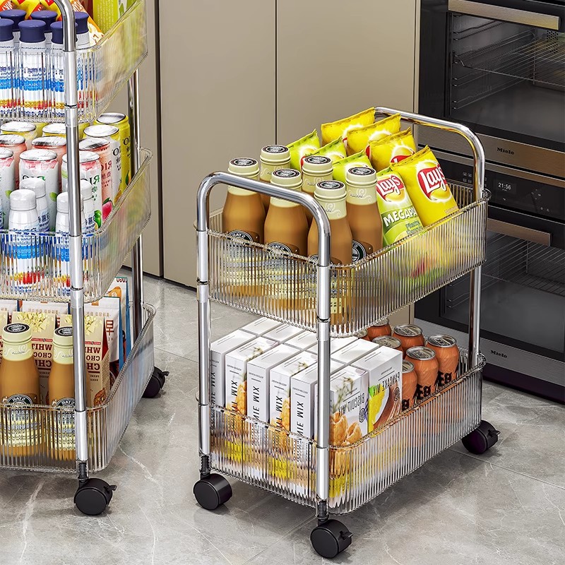 零食小推车置物架落地学生宿舍好物家用客厅多层可移动收纳架