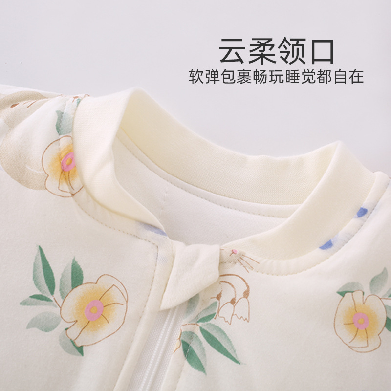 婴儿睡袋a类婴幼儿拉链防踢被120g加厚棉宝宝连体衣宝宝分腿睡袋