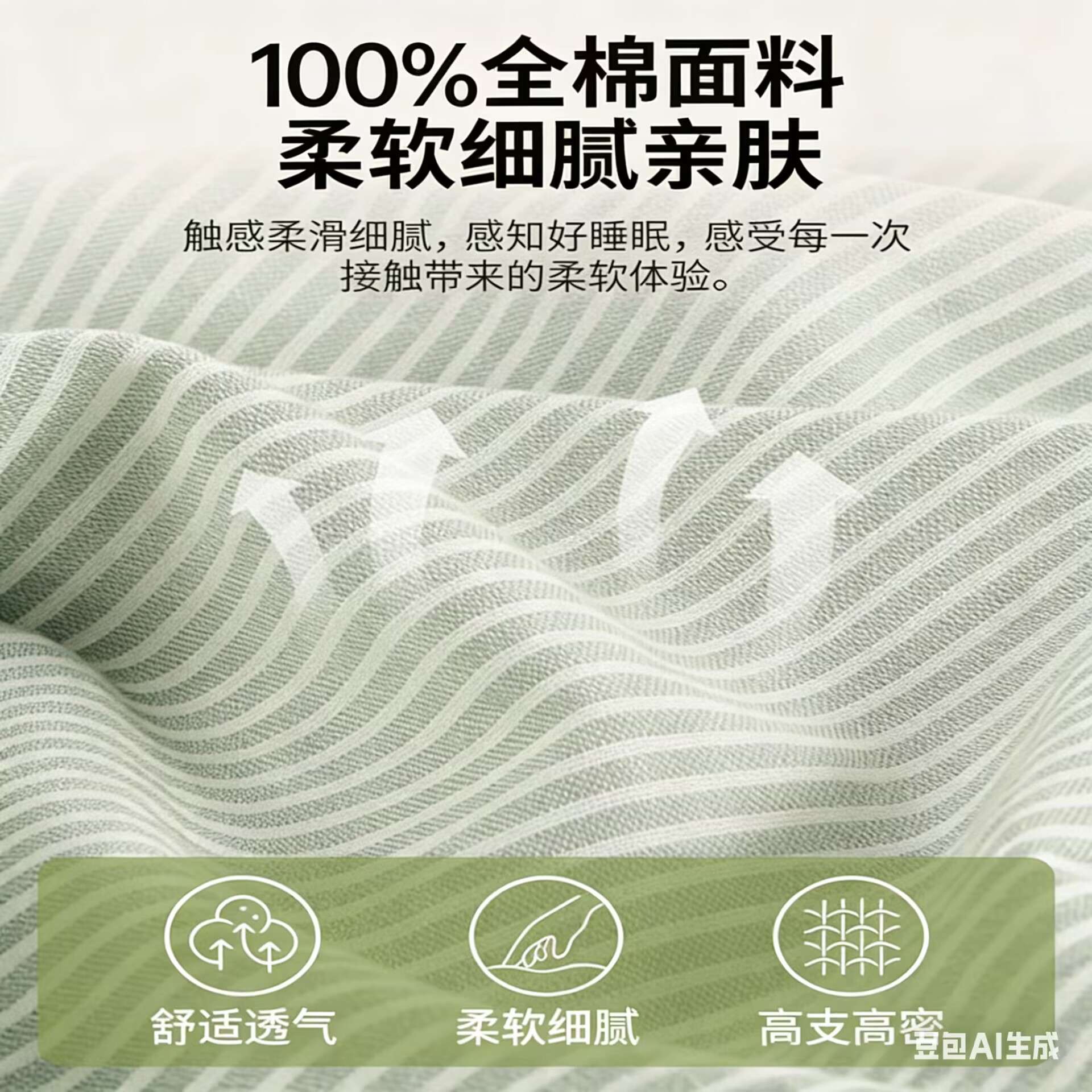 全棉三角连体枕荞麦填充条纹组合颈椎枕反弓拉伸助睡眠成人护颈枕