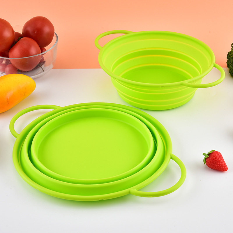 家用硅胶伸缩折叠篮 沥水篮洗菜多功能滤菜洗水果 食物沥水筛子,餐饮具,洗菜盆/沥水篮/漏水筛,淘宝优惠券,粉丝福利购,淘宝优惠卷