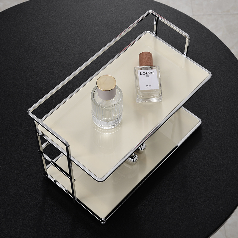 桌面置物架马克杯水杯架化妆品收纳架卫生间浴室小型办公室铁架子