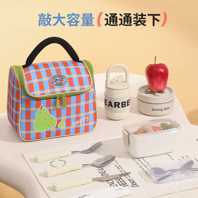 饭盒手提袋保温便当袋子上班族学生带饭加厚铝箔饭包午餐长效餐包