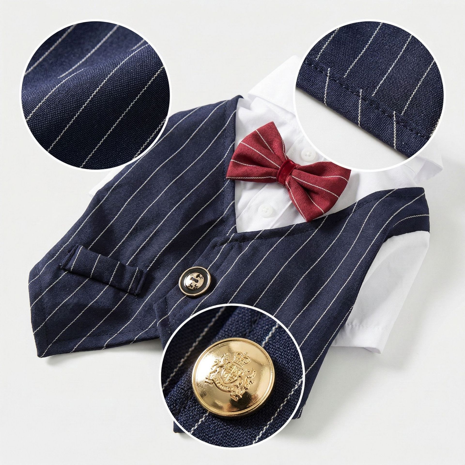 猫咪宠物衣服泰迪比熊狗狗衣服春款西装礼服衬衫马甲