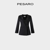 女装 桑蚕丝真丝高奢时尚 高级感优雅气质修身 PESARO黄蕙玲夏季 西装