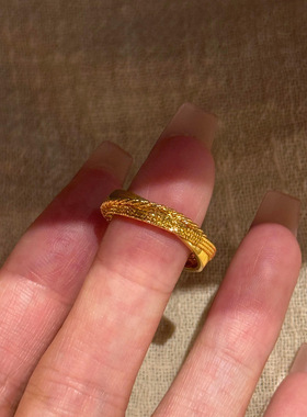 925银爆闪叠层莫比乌斯戒指新款轻奢精致气质高级感指环手饰品